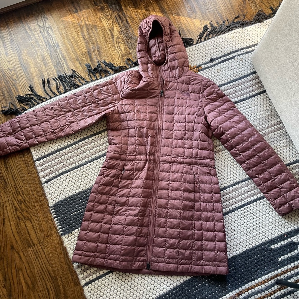 The North Face Women's Purple Quilted Puffer Coat